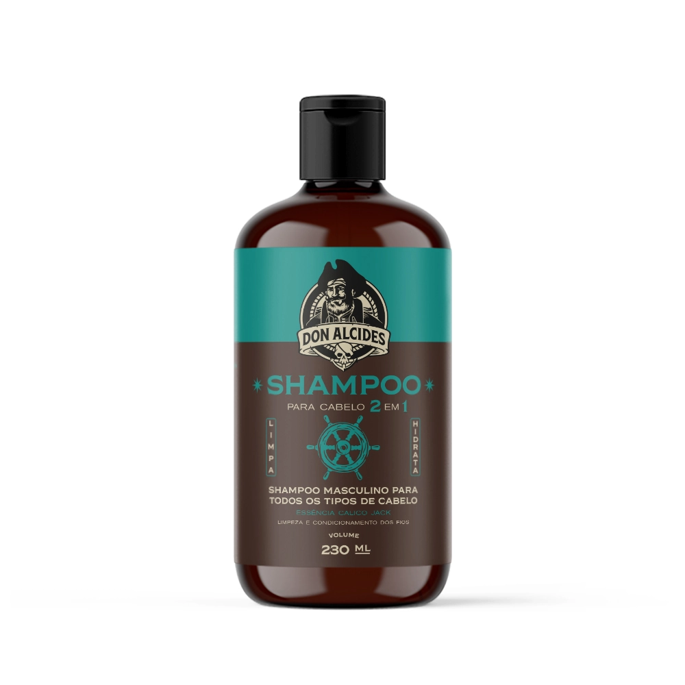 Shampoo para Cabelo 2 em 1 Don Alcides Calico Jack 230ml